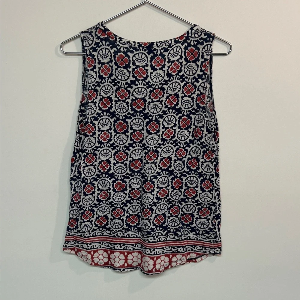 Lucky Brand Red and Blue Patterned Tank Top - Picture 4 of 5
